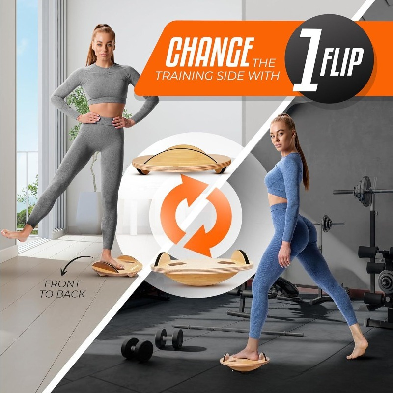 Wooden Fitness Balance Board A - огляд і ціна Yoga Fitness Training