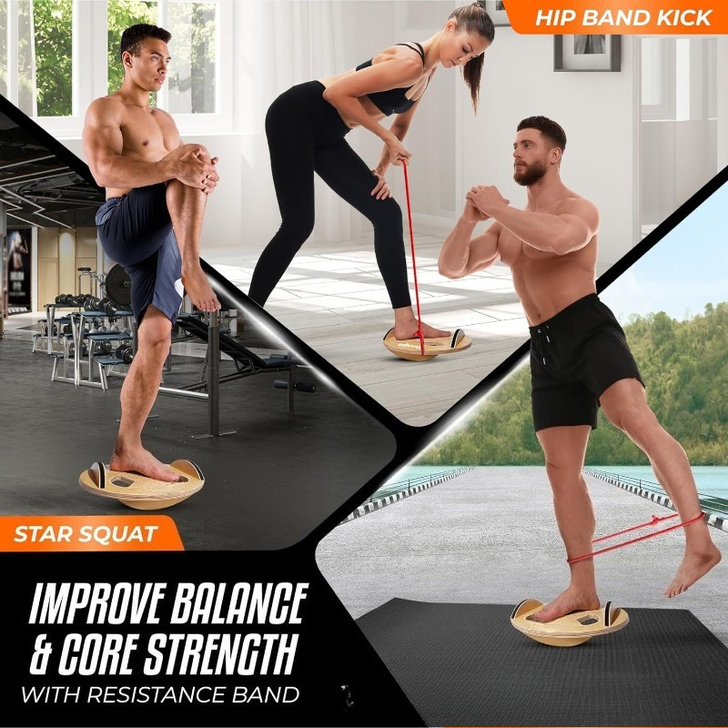 Wooden Fitness Balance Board A - огляд і ціна Yoga Fitness Training